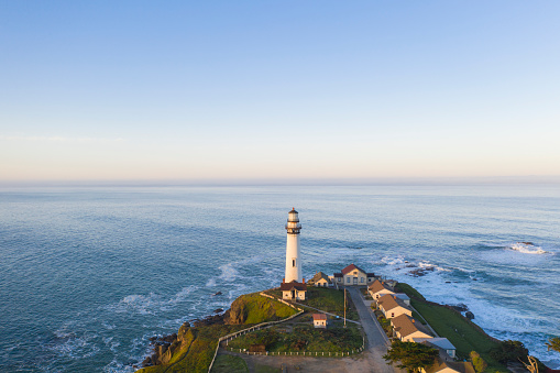 Half Moon Bay - California, Pigeon Point Lighthouse - Pescadero, California, Sea, Lighthouse