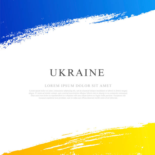 Ukrainian flag. Vector illustration on white background Ukrainian flag. Vector illustration on white background. Brush strokes drawn by hand. Independence Day of Ukraine. kyiv stock illustrations