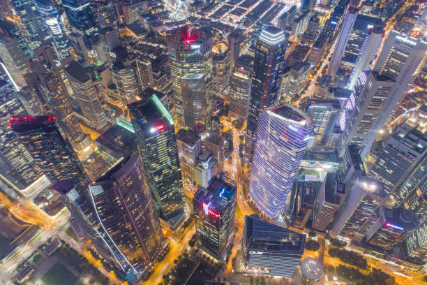 istock Aerial view Panoramic of the Singapore Skyline 1144930165