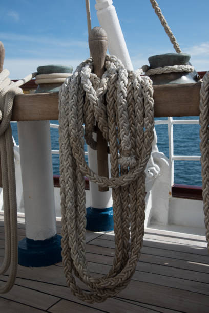 istock Boat wooden rigglings and ropes 1144934942