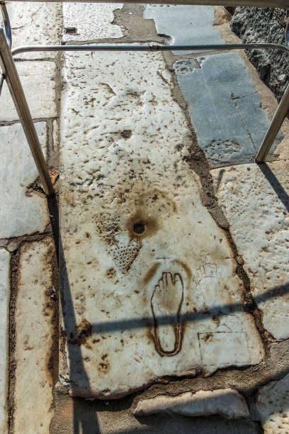 istock A footprint craved on marble floor in Ephesus 1144935636