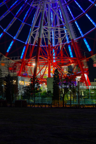 istock Ferris wheel at night in the amusement park 1144938421