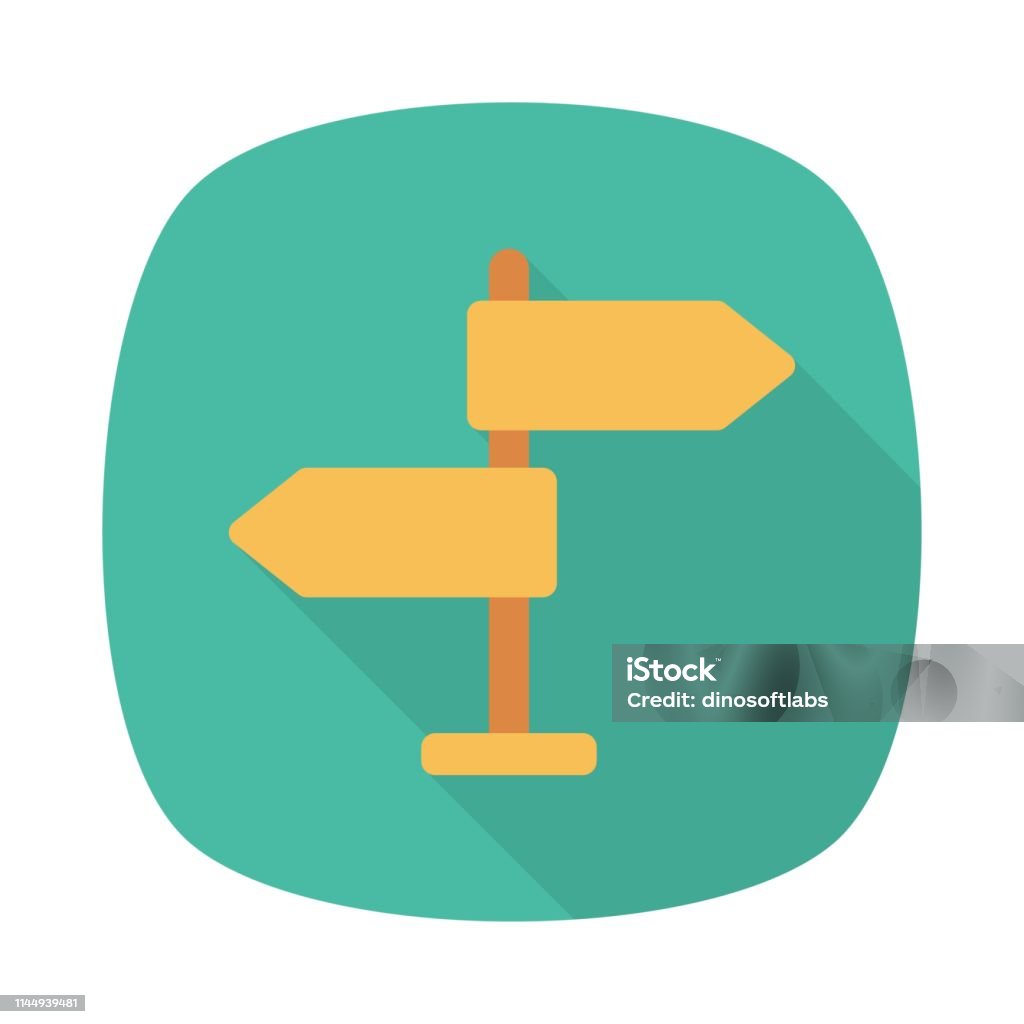 Direction Post Background Direction Board Post Stock Illustration - Download Image Now ...