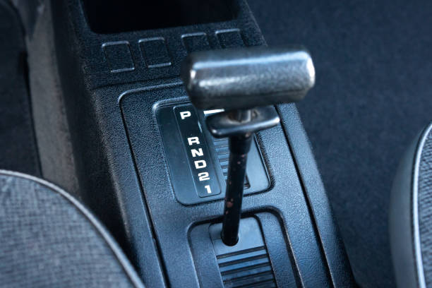 istock Retro automatic transmission in car cabin 1144941451