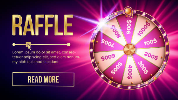 illustrations, cliparts, dessins animés et icônes de internet raffle roulette fortune bannière vecteur - roulette wheel illustrations