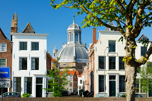 Medieval buildings and the Oostkerk in Middelburg