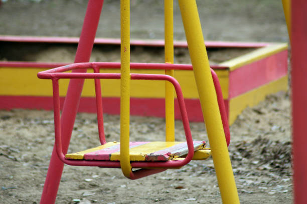 istock Children's outdoor backyard swing so close 1144955138