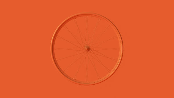 istock Orange Bicycle Wheel 3 Quarter View 1144956189