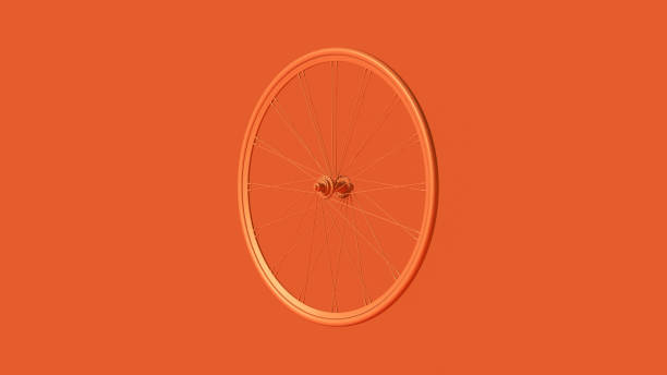 istock Orange Bicycle Wheel 3 Quarter View 1144956195
