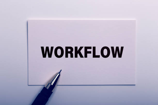 istock Workflow business concept on the paper 1144957589