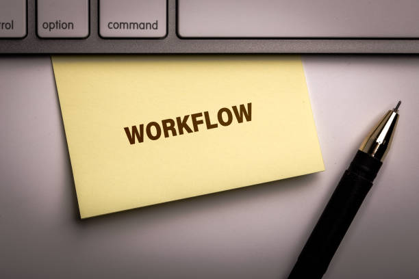 istock Workflow business concept on the paper 1144957593