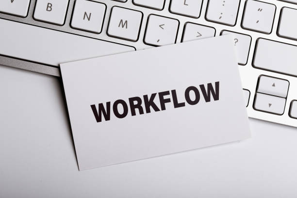 istock Workflow business concept on the paper 1144957594