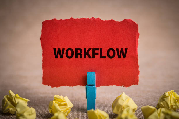 istock Workflow business concept on the paper 1144957602