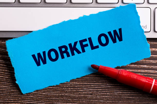 istock Workflow business concept on the paper 1144957641