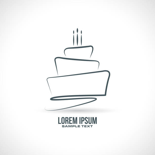 Birthday Cake Vector Birthday Cake sketch design in vector format cake stock illustrations