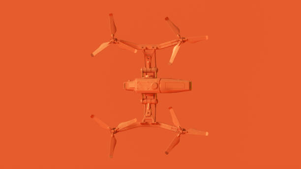 istock Orange Unmanned Aerial Vehicle Drone 1144957710