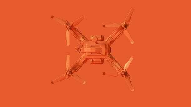istock Orange Unmanned Aerial Vehicle Drone 1144959234