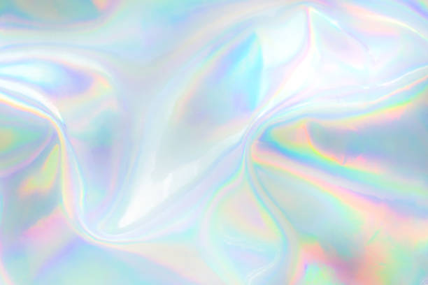 pastel renkli holografik arka plan - yanardöner stok fotoğraflar ve resimler