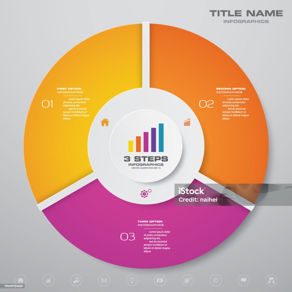 3 Cycle Example 3 Steps Cycle Chart Infographics Elements For Data Presentation Stock ...