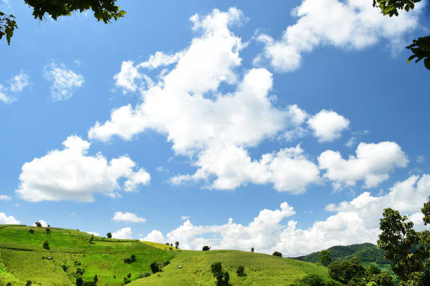 istock Beautiful clouds with blue sky landscape 1144984269