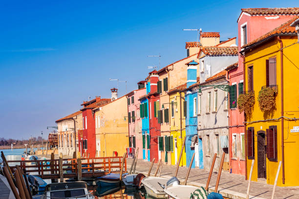 istock Colorful houses in Burano, Venice 1144984633