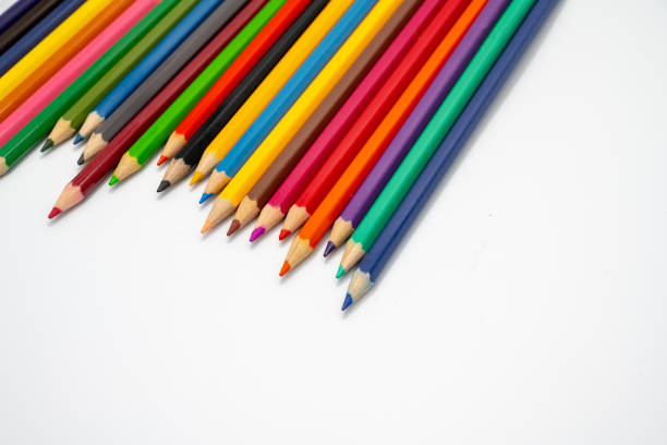 color pencil on white background