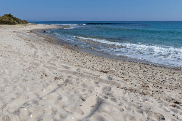 istock Beach at Possidi Cape, Kassandra Peninsula, Chalkidiki, Central Macedonia, Greece 1144990722