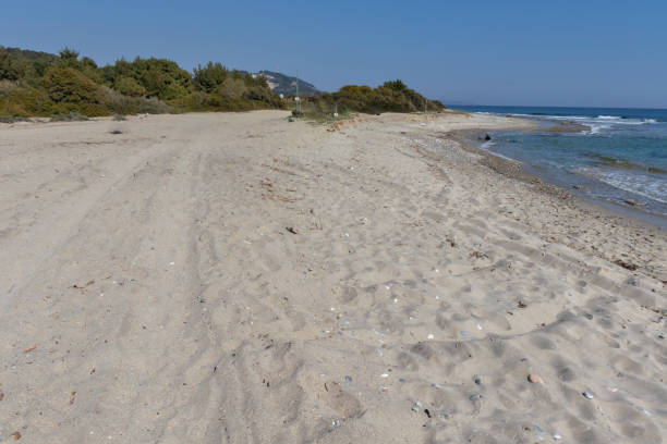 istock Beach at Possidi Cape, Kassandra Peninsula, Chalkidiki, Central Macedonia, Greece 1144991172