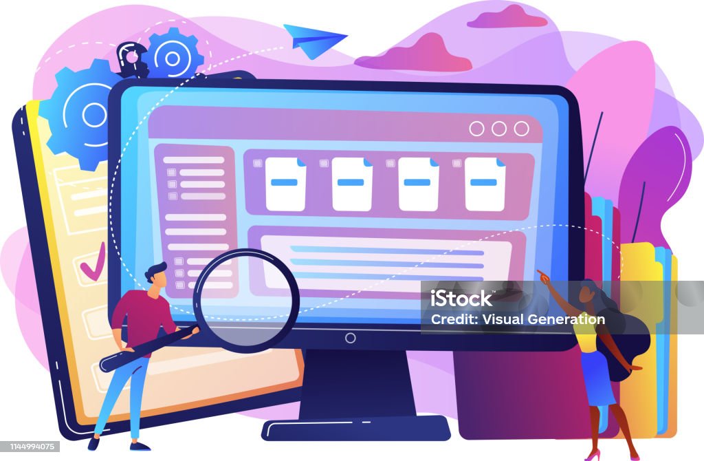 Document Management Photo Fun Document Management Soft Concept Vector Illustration Stock Illustration ...