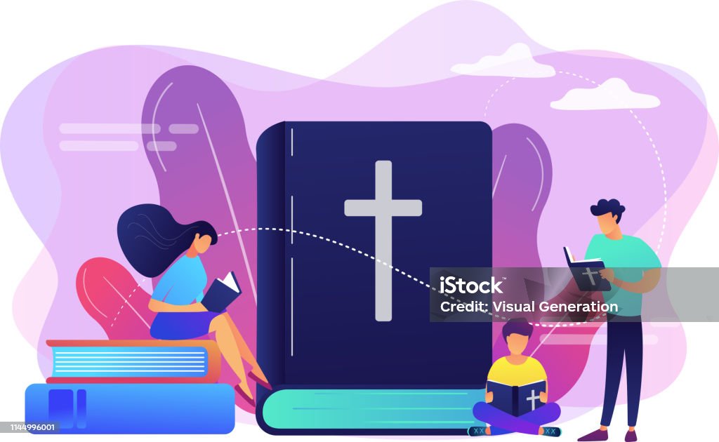 Holy bible concept vector illustration. - Royalty-free Bíblia arte vetorial