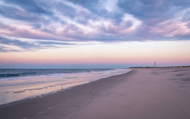 istock Beautiful calming sunrise at Cape May Lighthouse, NJ, in early spring 1145002453