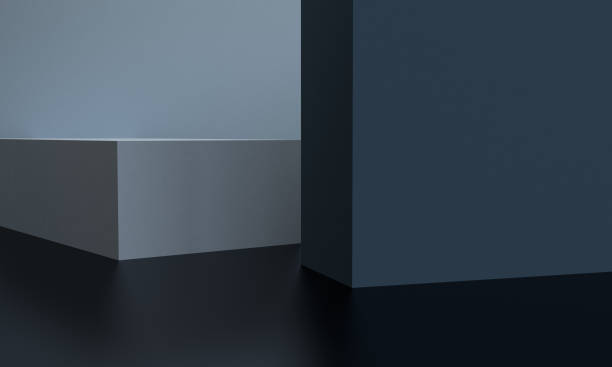 istock Minimalist abstract background, primitive geometrical figures, pastel colors, 3D render. 1145008413
