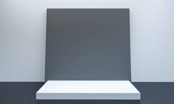 istock Minimalist abstract background, primitive geometrical figures, pastel colors, 3D render. 1145008441