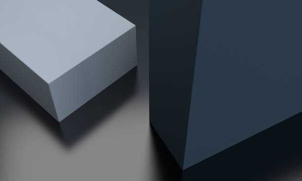 istock Minimalist abstract background, primitive geometrical figures, pastel colors, 3D render. 1145008453