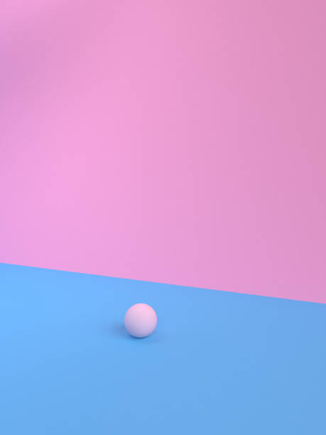 istock Minimalist abstract background, primitive geometrical figures, pastel colors, 3D render. 1145008636