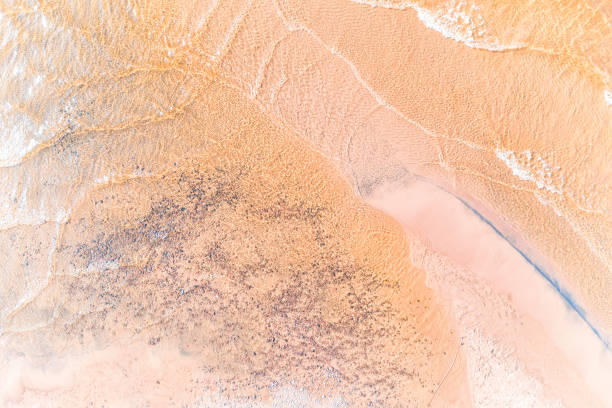 istock Shallow water with yellow sand bottom aerial view 1145009814