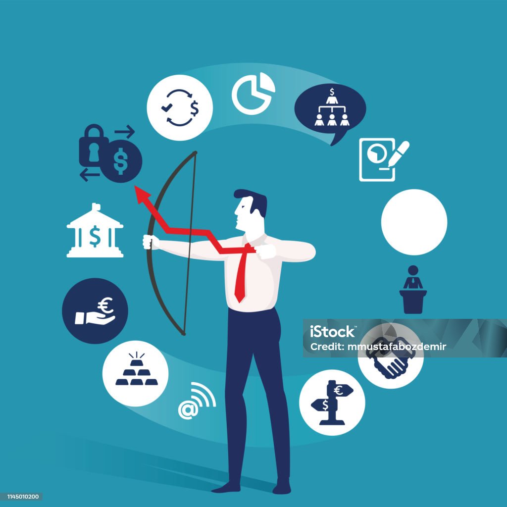 Target Event Planning Annual Target Planning Illustration Vector Stock Illustration ...