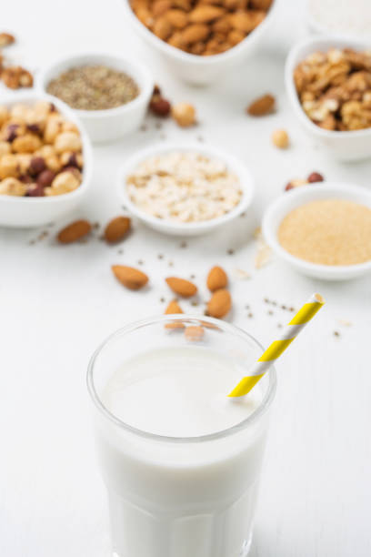 istock Vegan nut milk and ingredients 1145012081