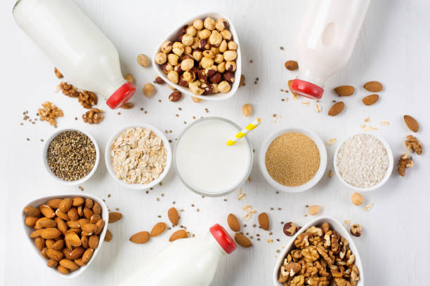 istock Vegan nut milk and ingredients 1145012150