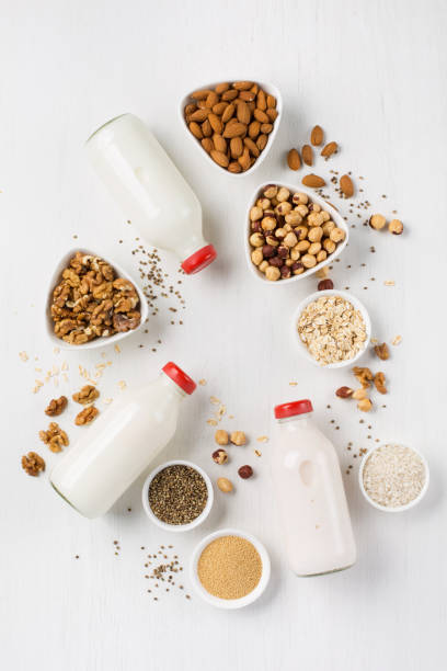 istock Vegan nut milk and ingredients 1145012152