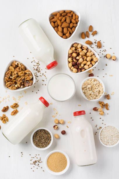 istock Vegan nut milk and ingredients 1145012166