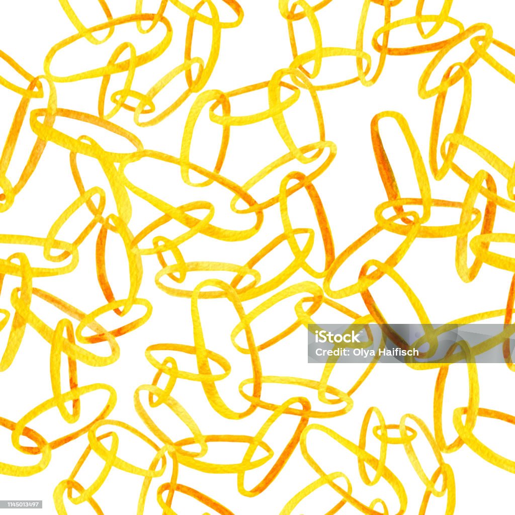 Interlocking Line Chain Pattern Watercolor Interlocking Chains Seamless Pattern Stock Illustration ...