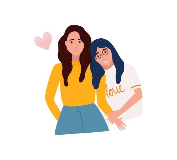 572 Cute Lesbian Couple Cartoons Illustrations & Clip Art - iStock