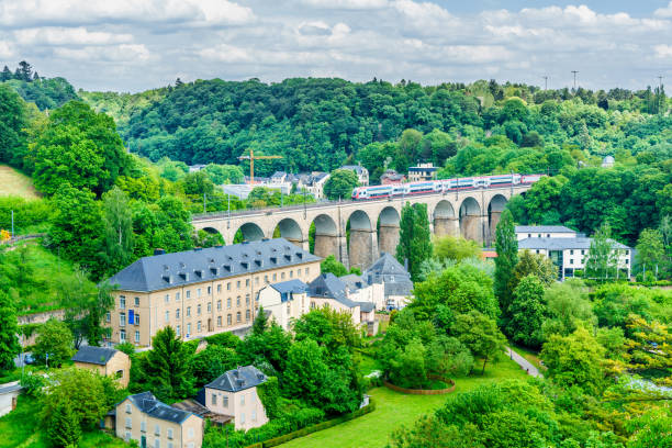 istock Luxembourg with business district in the background 1145018196
