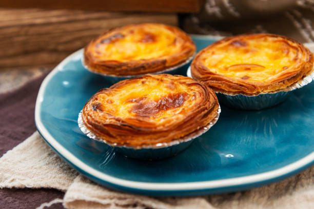 istock delicious portuguese egg tart dessert 1145019567
