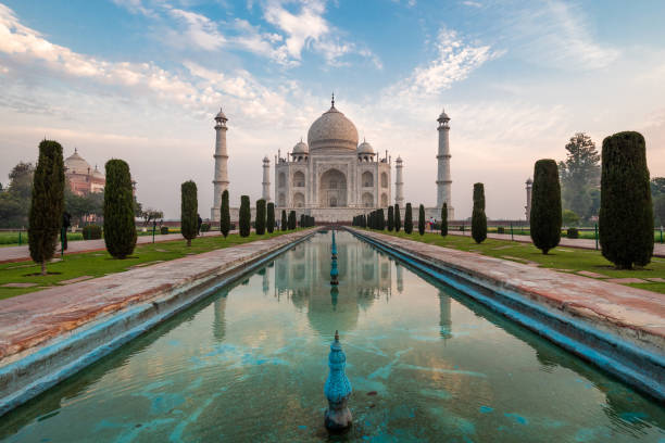 istock Taj Mahal in Agra, India 1145021332