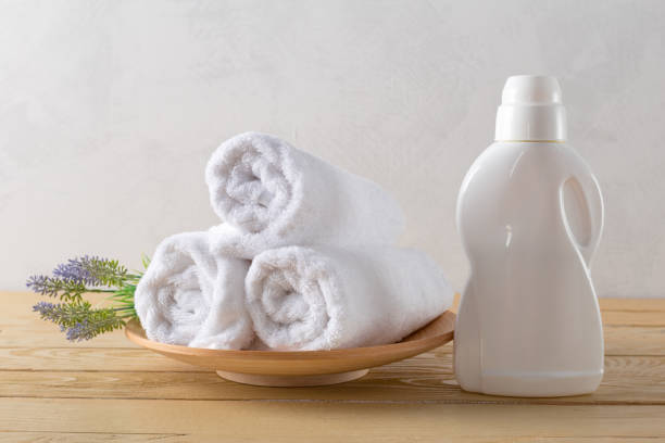 istock towels roll with flower 1145024754