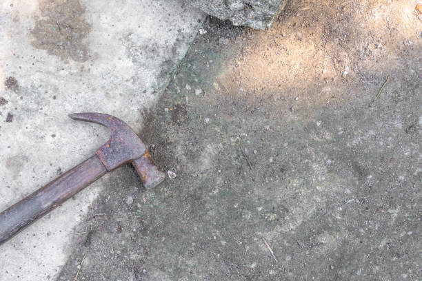 istock Close up Hammer at the building zone. 1145025083