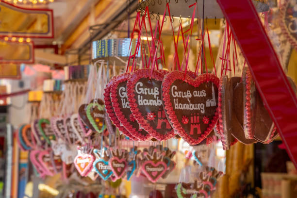 istock Gingerbread hearts with the german words 