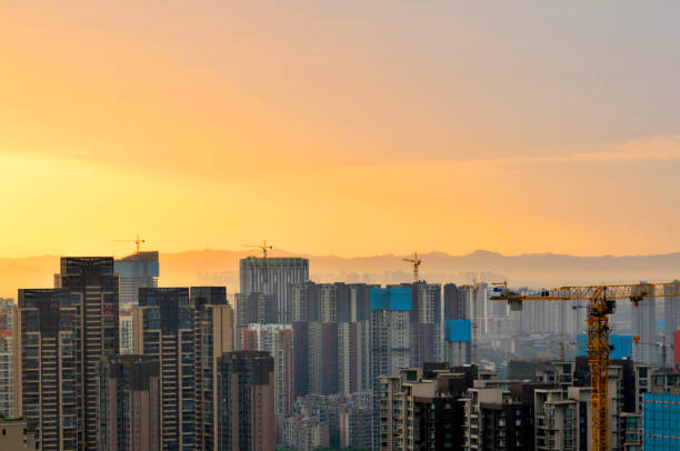 istock City skyline in sunrise,Chengdu,China 1145030882